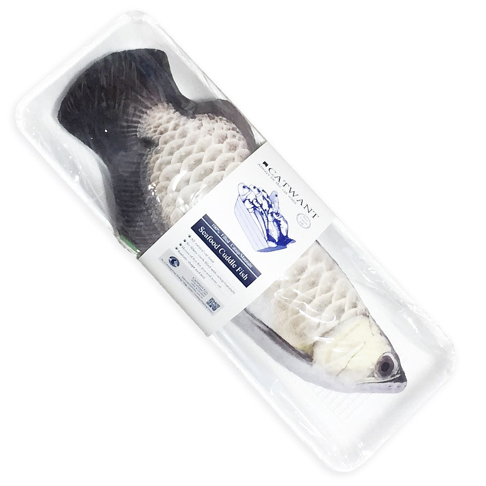 CatWant Jumbo Silver Dragon Fish Cuddle Cat Toy - Kohepets