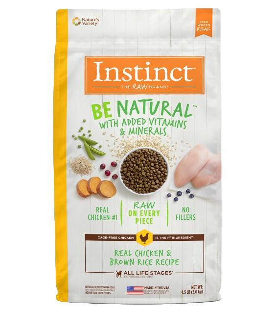 18% OFF 4.5lb (Exp May 21): Instinct Be Natural Real Chicken & Brown Rice Dry Dog Food - Kohepets