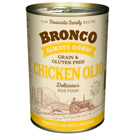 22% OFF: Bronco Chicken Olio Grain-Free Canned Dog Food 390g - Kohepets