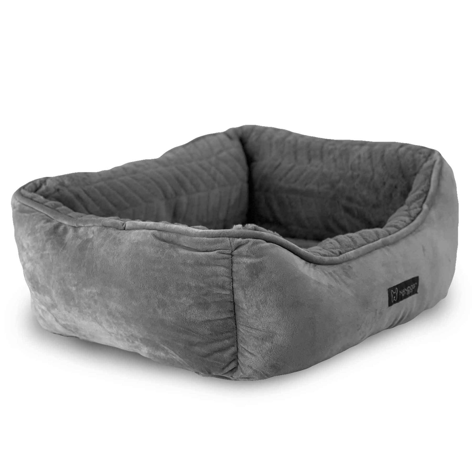 Nandog Luxe Cloud Reversible Bed For Cats & Dogs (Chevron Grey) - Kohepets