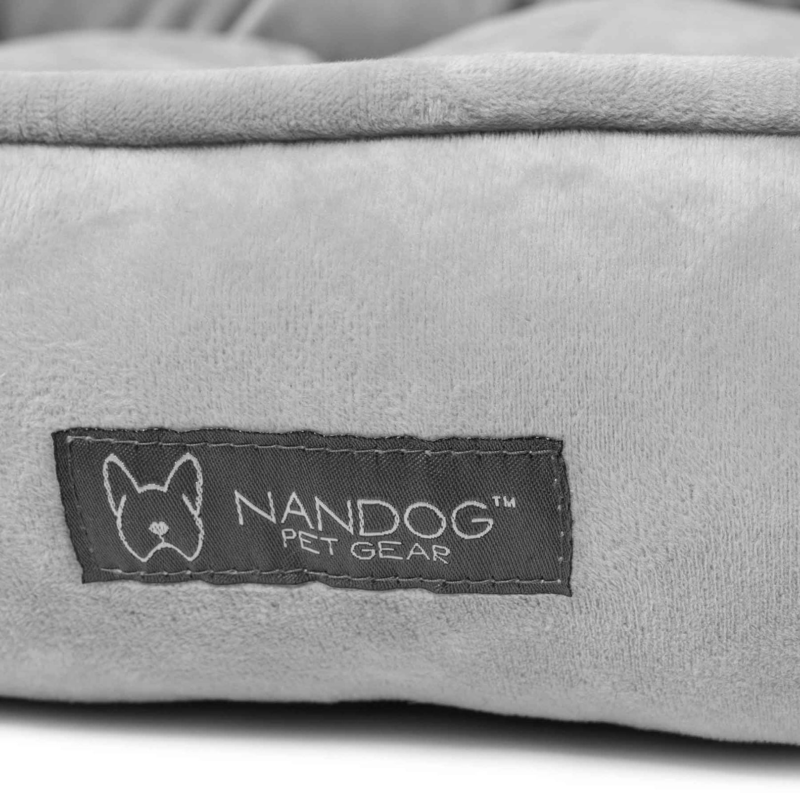 Nandog Reversible Luxe Big Dog Bed (Plush Grey) - Kohepets
