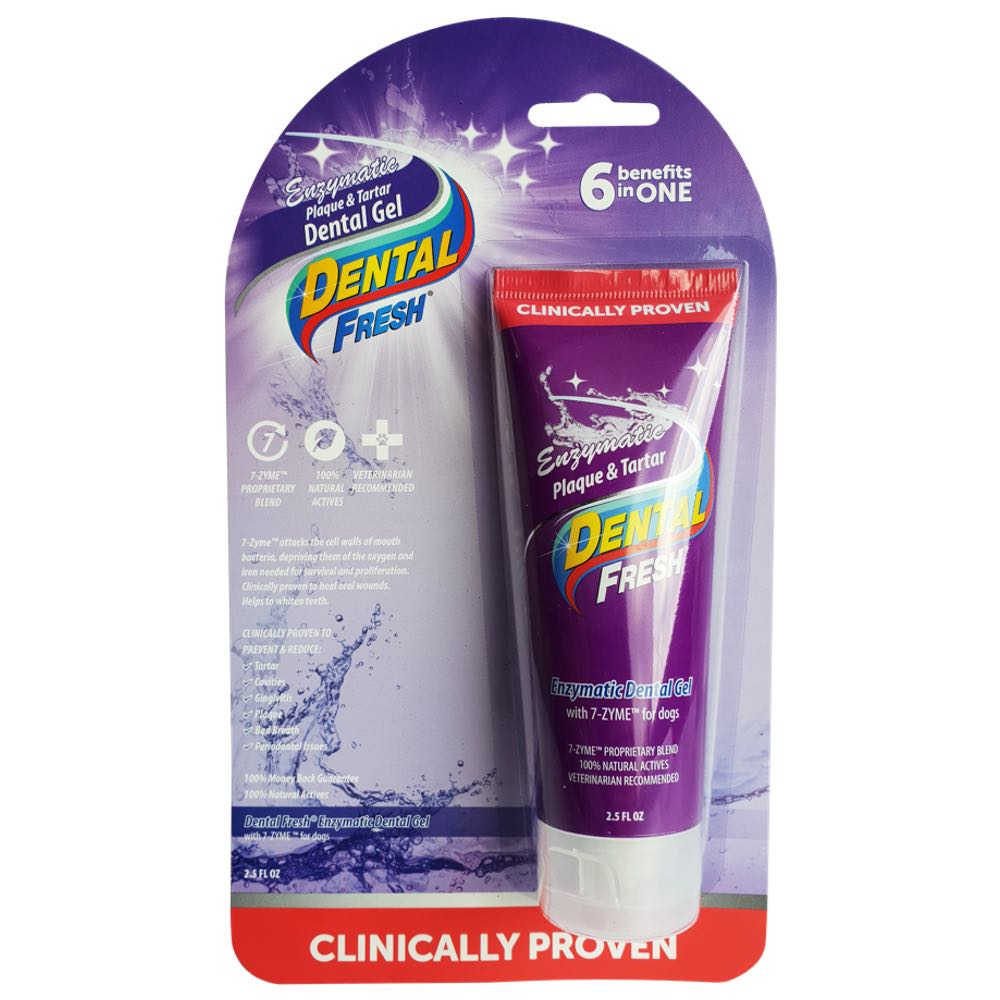 Synergy Labs Dental Fresh Enzymatic Dental Gel With 7-Zyme For Dogs 2.5oz - Kohepets