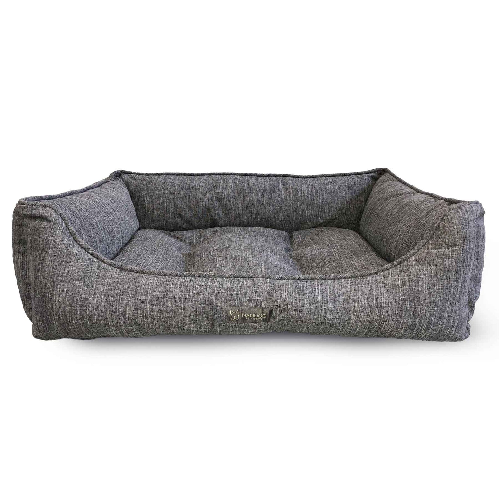 Nandog Reversible Luxe Big Dog Bed (Poplin Grey) - Kohepets