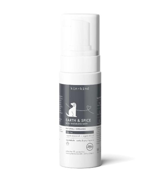 15% OFF: Kin+Kind Earth & Spice Waterless Dog Shampoo 8oz - Kohepets