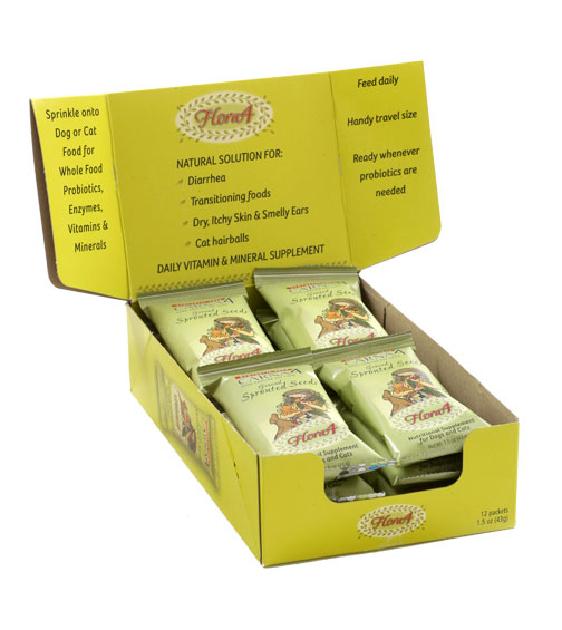 Flora4 Ground Sprouted Seeds Food Topper Supplement for Dogs and Cats - Kohepets