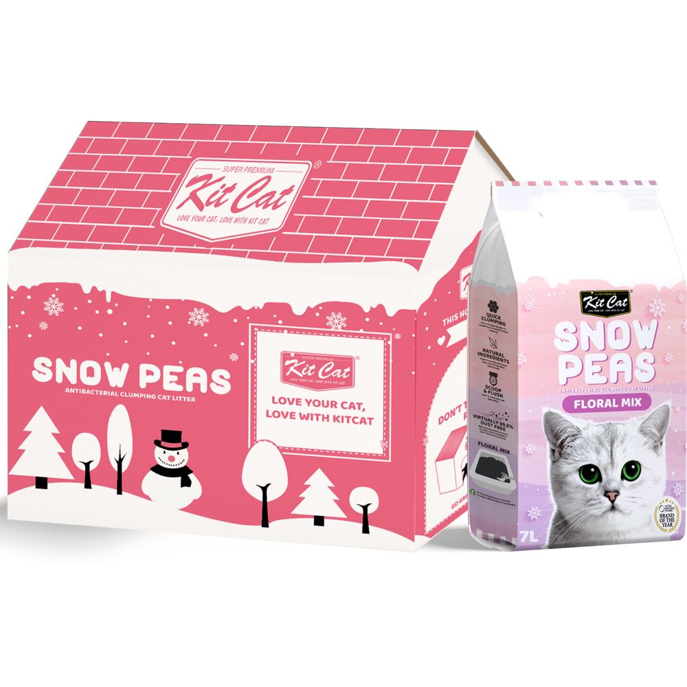 45% OFF: Kit Cat Snow Peas Floral Mix Antibacterial Clumping Cat Litter 7L - Kohepets