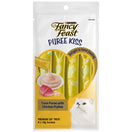 4 FOR $15.60: Fancy Feast Puree Kiss Tuna Puree With Chicken Flakes Cat Treats 40g