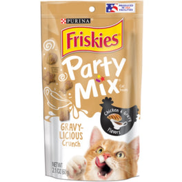 13% OFF: Friskies Party Mix Gravy-licious Crunch Chicken & Gravy Cat Treats 60g - Kohepets