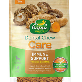 2 FOR $15.80: Happi Doggy Dental Chew Care Turmeric & Shitake Immune Support 150g - Kohepets
