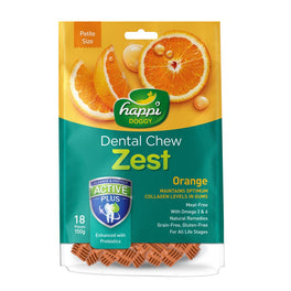 Happi Doggy Zest Orange Dental Dog Chew 150g - Kohepets