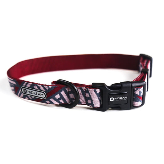 HiDREAM Ancient Castle Adjustable Dog Collar (Berry Red) - Kohepets