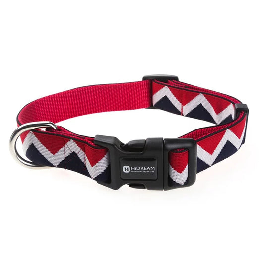 HiDREAM Rainbow Adjustable Dog Collar (Red) - Kohepets