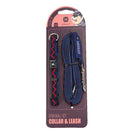 HiDREAM Rainbow Mini Dog Collar & Leash Set (Navy Blue)