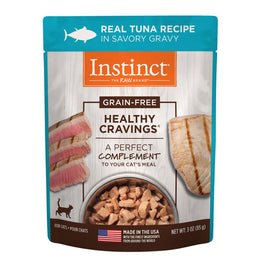 9% OFF: Instinct Healthy Cravings Real Tuna Recipe In Savoury Gravy Grain-Free Wet Cat Food Topper 3oz - Kohepets