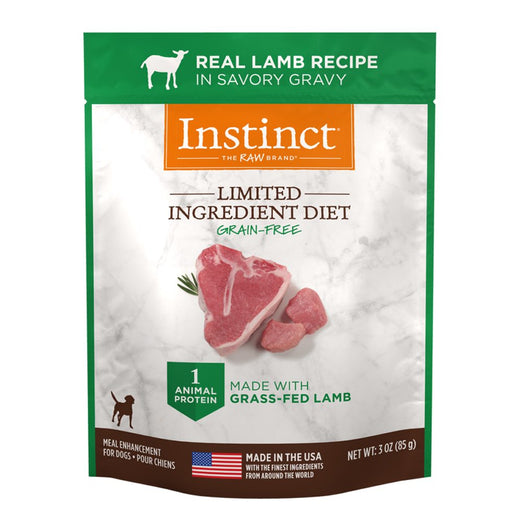 9% OFF: Instinct Limited Ingredient Diet Real Lamb Recipe Grain-Free Wet Dog Food Topper 3oz - Kohepets