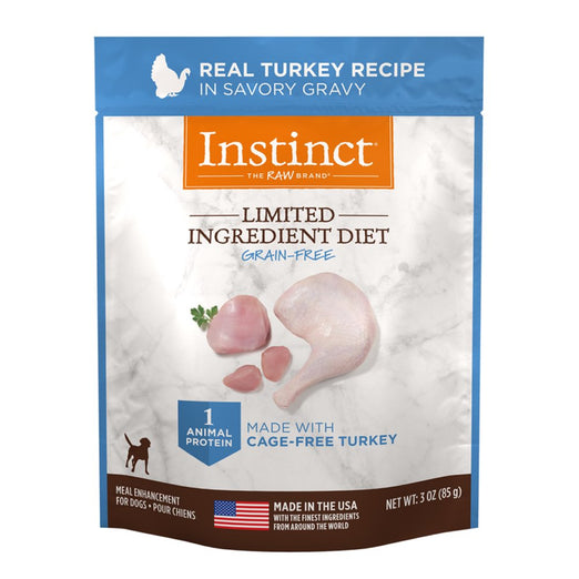 9% OFF: Instinct Limited Ingredient Diet Real Turkey Recipe Grain-Free Wet Dog Food Topper 3oz - Kohepets