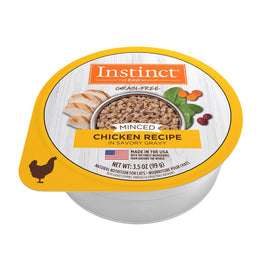 9% OFF: Instinct Minced Real Chicken Recipe Grain-Free Cup Wet Cat Food 3.5oz - Kohepets