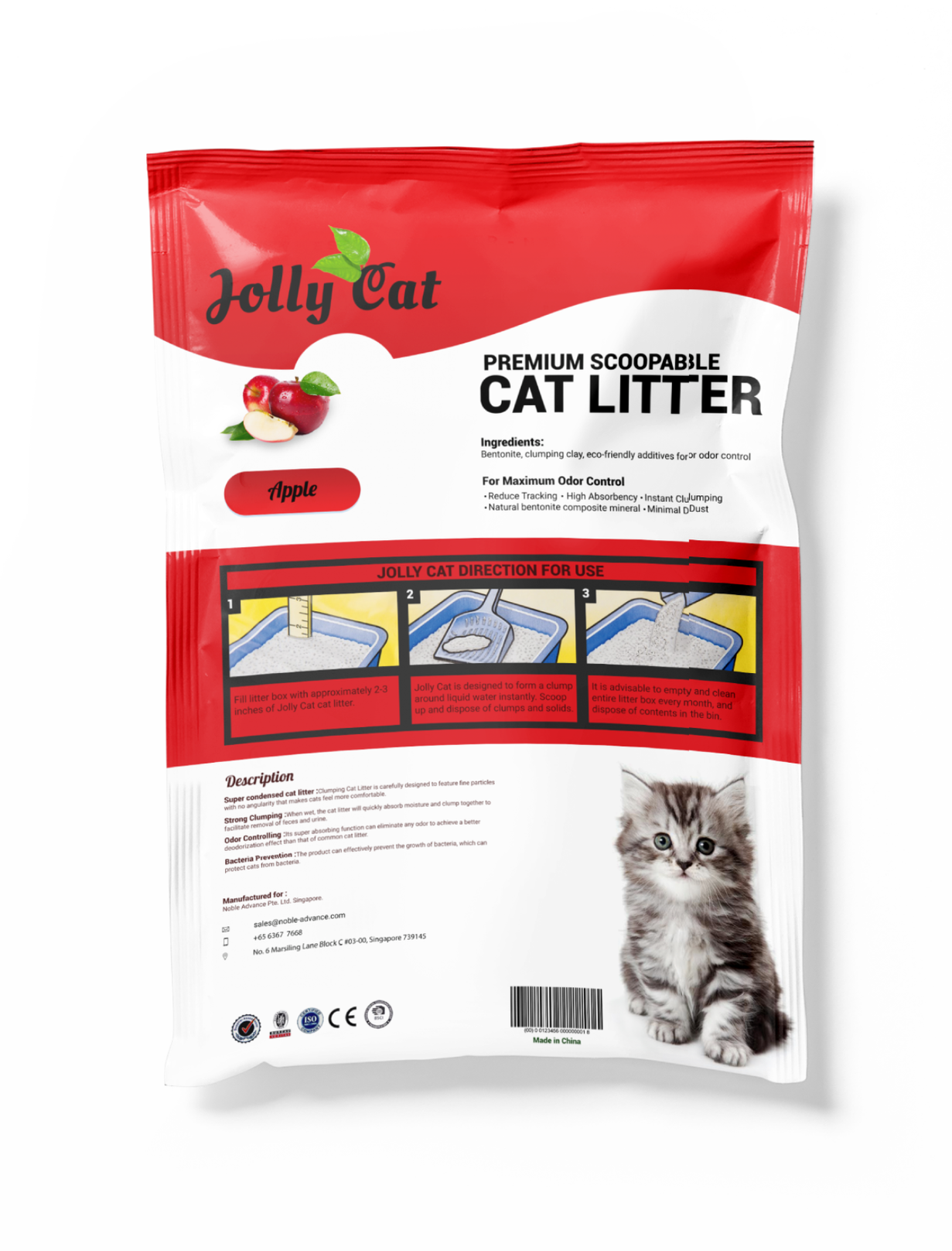 Jollycat Apple Cat Litter 10L - Kohepets
