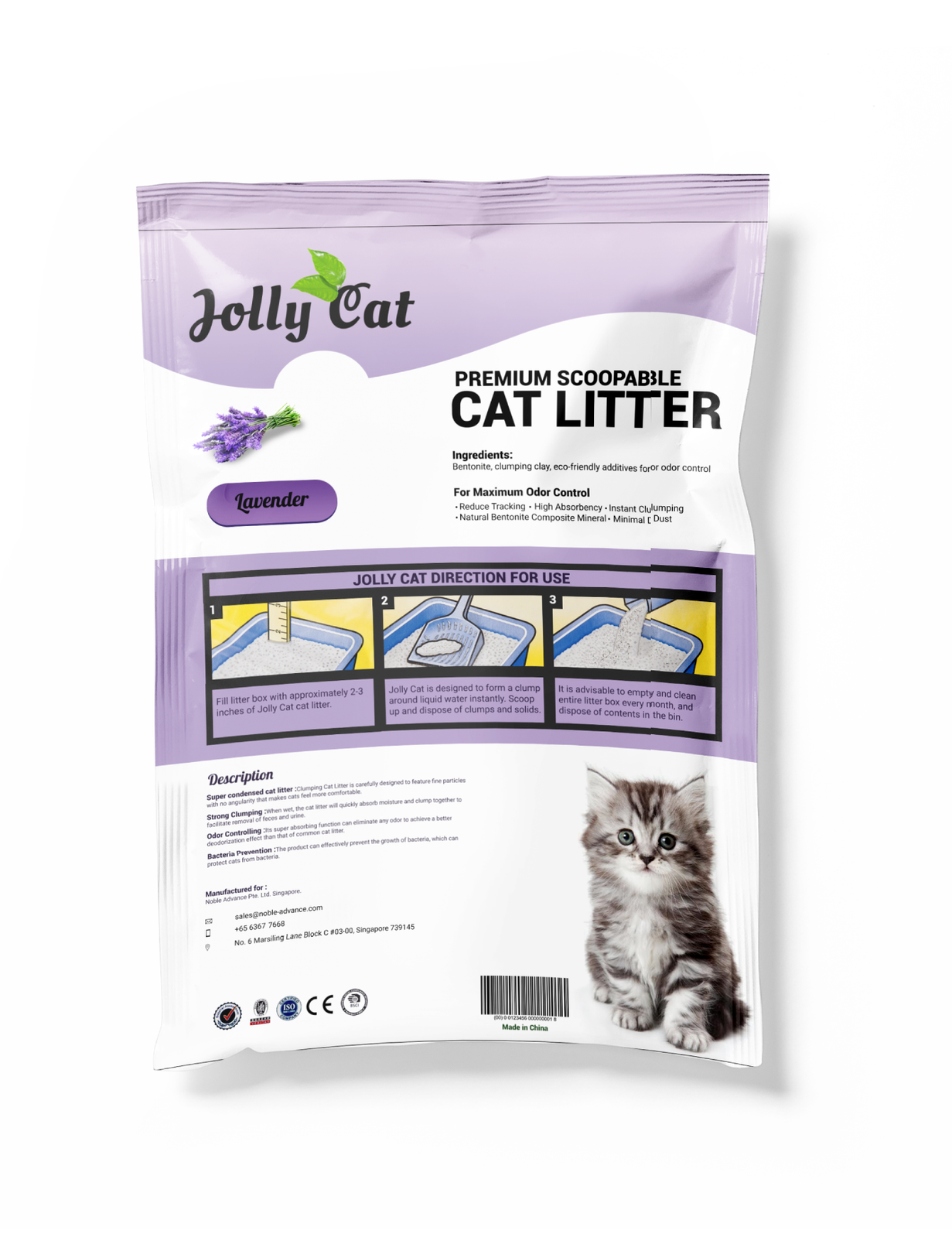 Jollycat Lavender Cat Litter 10L - Kohepets