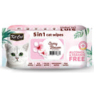 4 FOR $15: Kit Cat 5-in-1 Cherry Blossom Scented Cat Wipes 80pcs