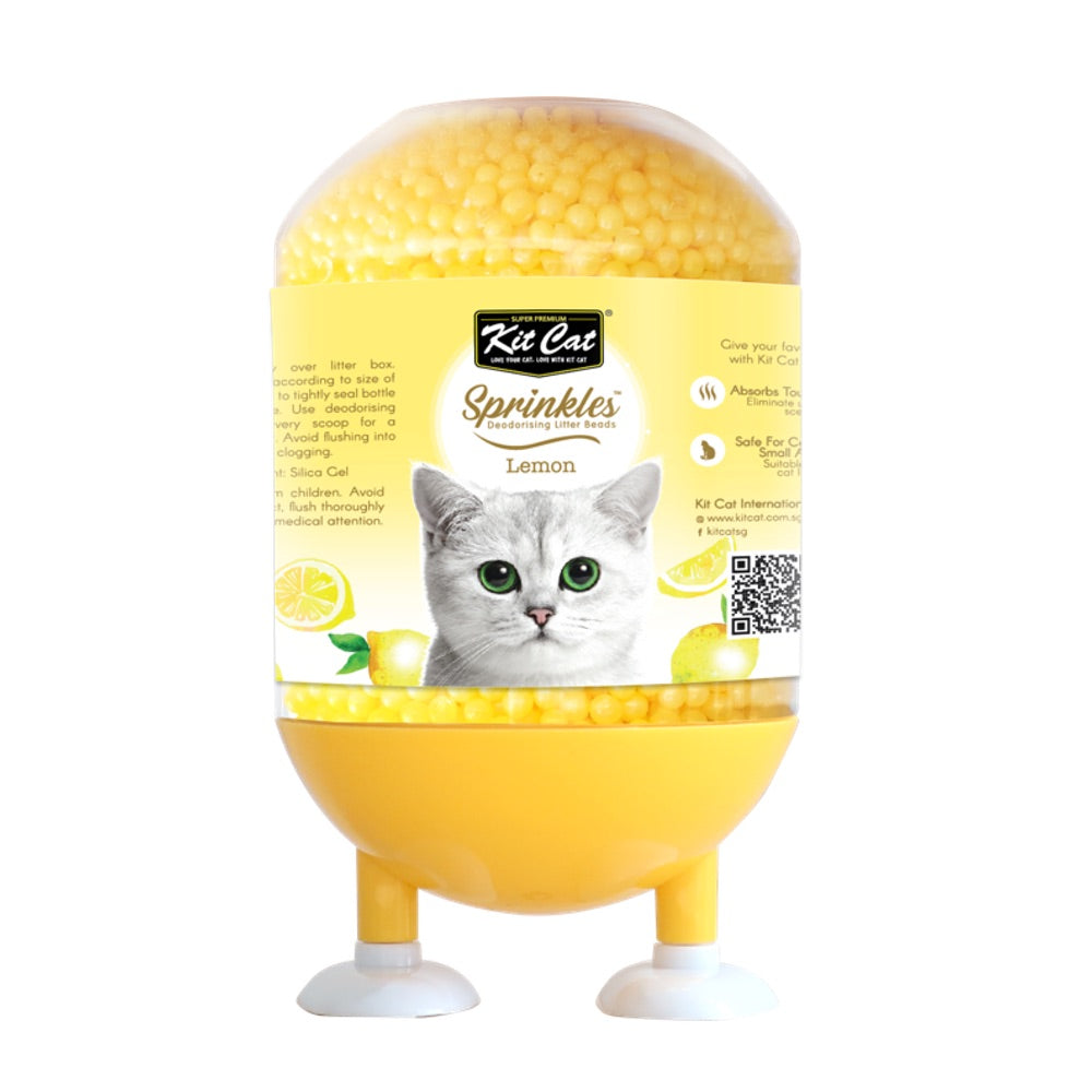 Kit Cat Sprinkles Deodorising Cat Litter Beads (Lemon) 240g Kohepets