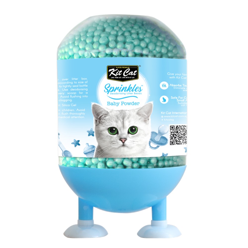 Kit Cat Sprinkles Deodorising Cat Litter Beads (Baby Powder) 240g