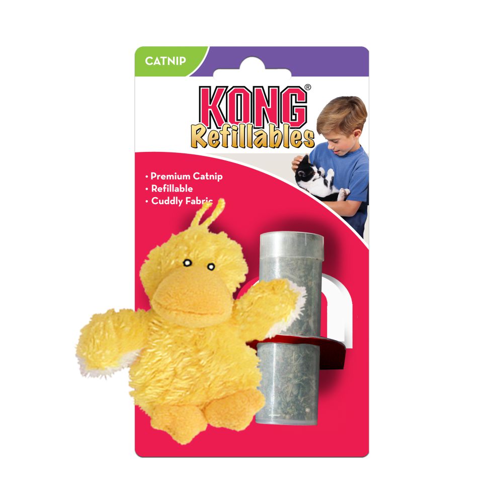KONG Duckie Refillable Catnip Cat Toy - Kohepets