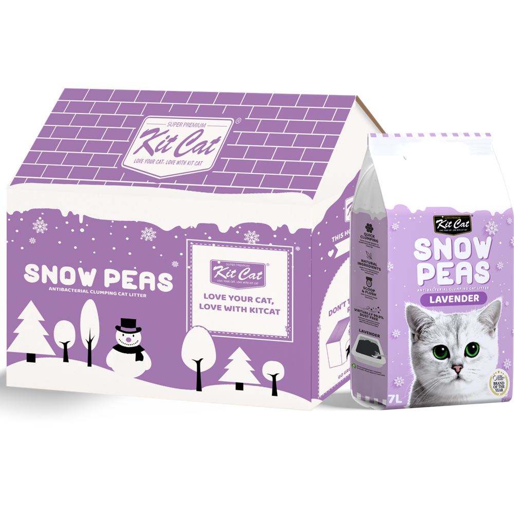 45% OFF: Kit Cat Snow Peas Lavender Antibacterial Clumping Cat Litter 7L - Kohepets