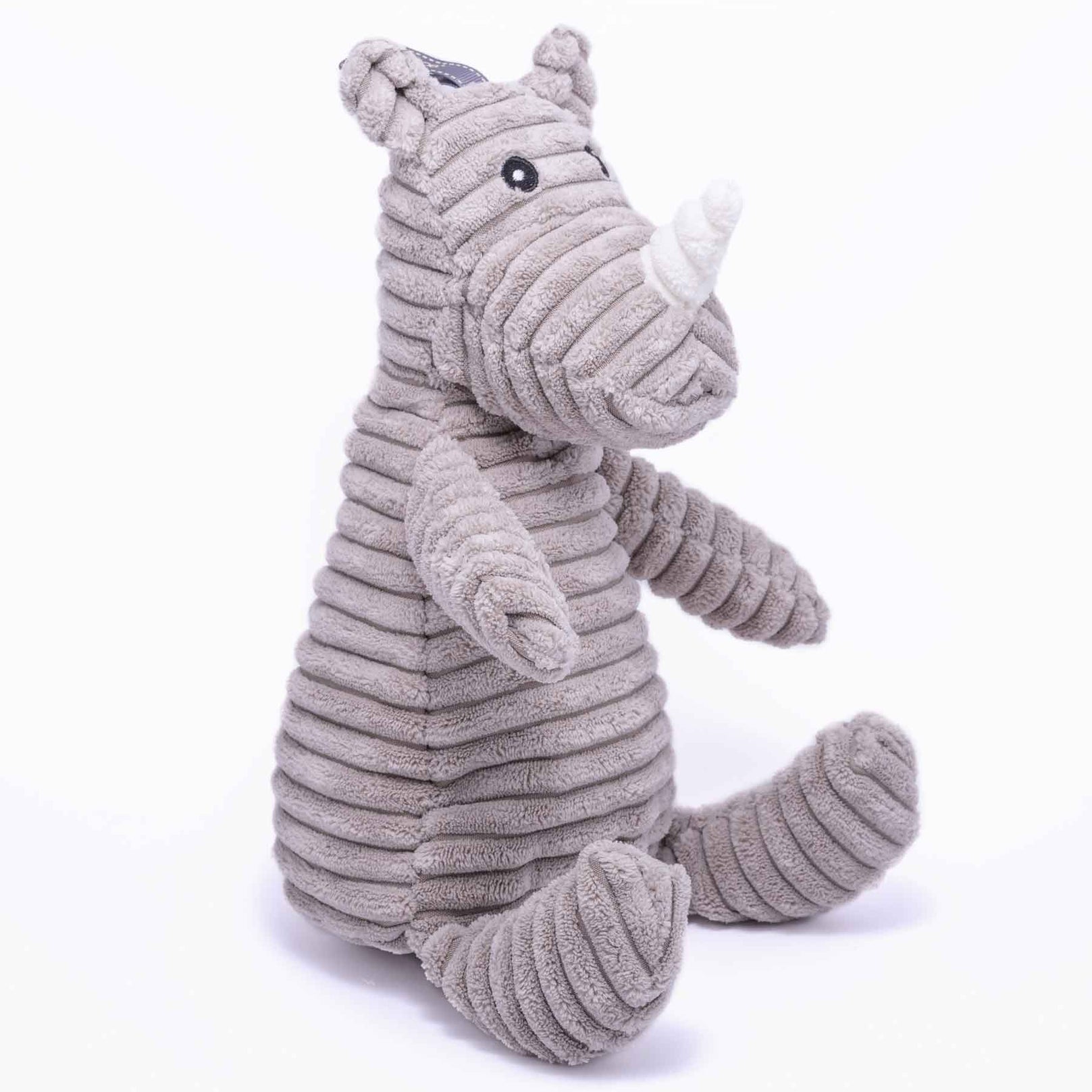 Nandog My BFF Rhino Corduroy Squeaker Plush Dog Toy - Kohepets