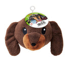 Marukan Ball Shaped Dachshund With Squeaker Dog Toy