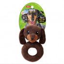 Marukan Ring Shaped Dachshund With Squeaker Dog Toy