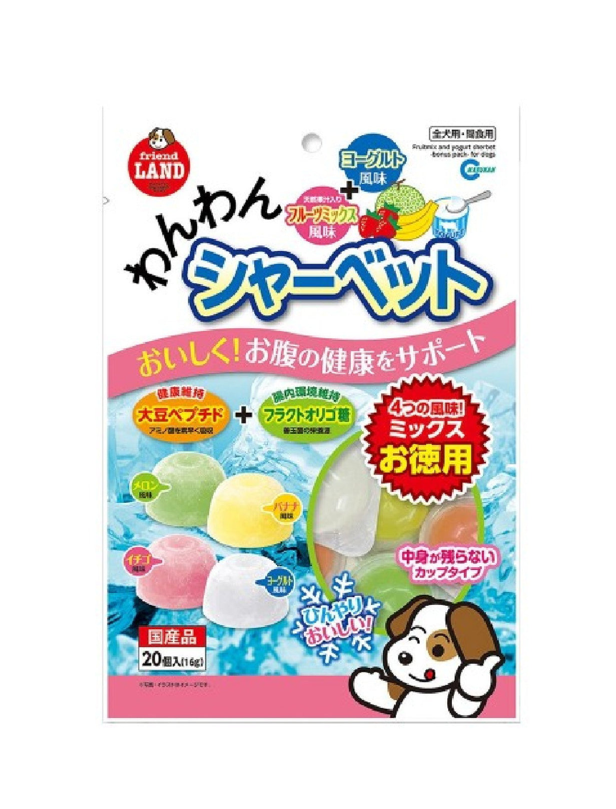 Marukan Fruits Mix and Yogurt Sherbet Bonus Pack for Dogs - Kohepets