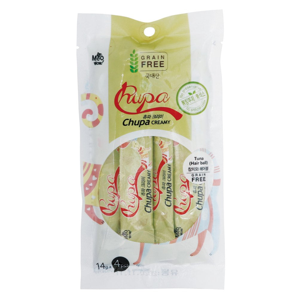 BUY 2 GET 1 FREE: MeoWow Chupa Creamy Tuna (Hairball) Liquid Cat Treats 56g - Kohepets