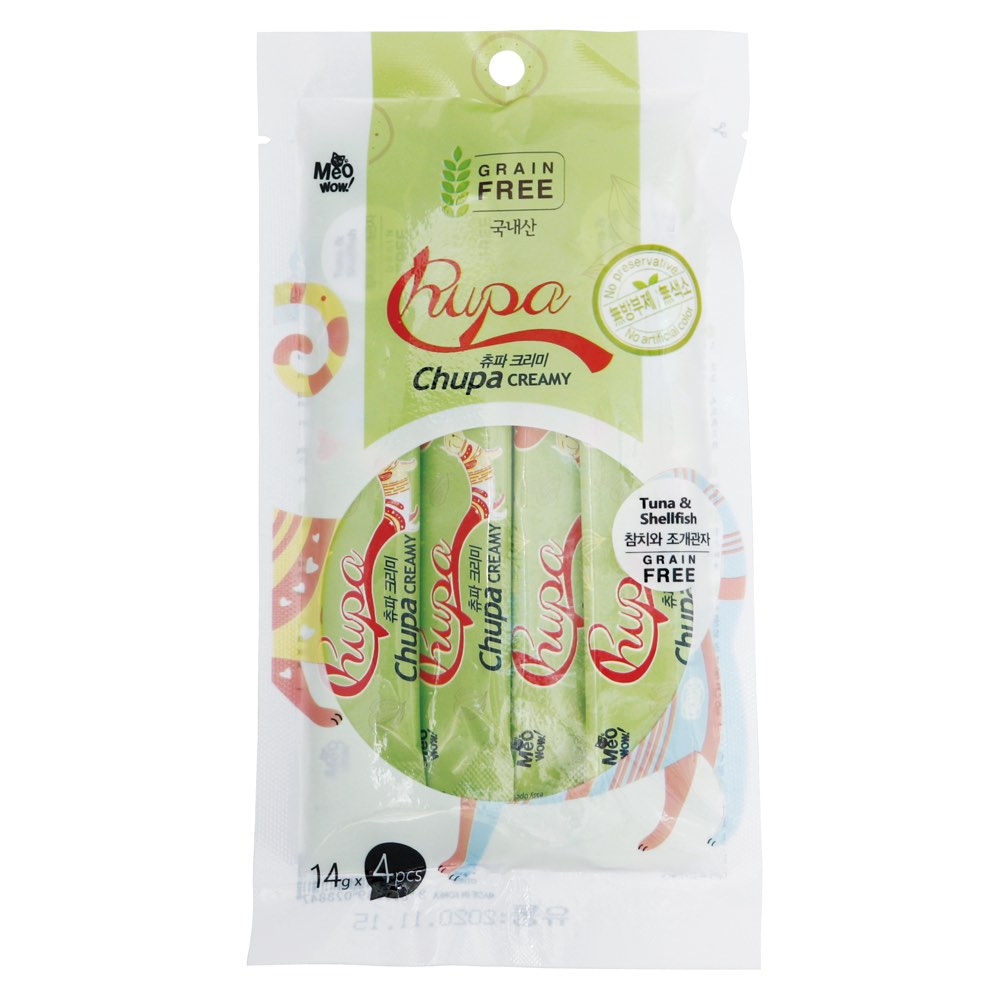 BUY 2 GET 1 FREE: MeoWow Chupa Creamy Tuna & Shellfish Liquid Cat Treats 56g - Kohepets