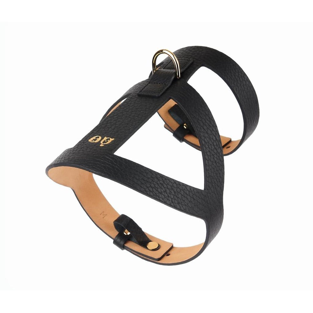 Moshiqa Lucca Leather Dog Harness (Black) - Kohepets