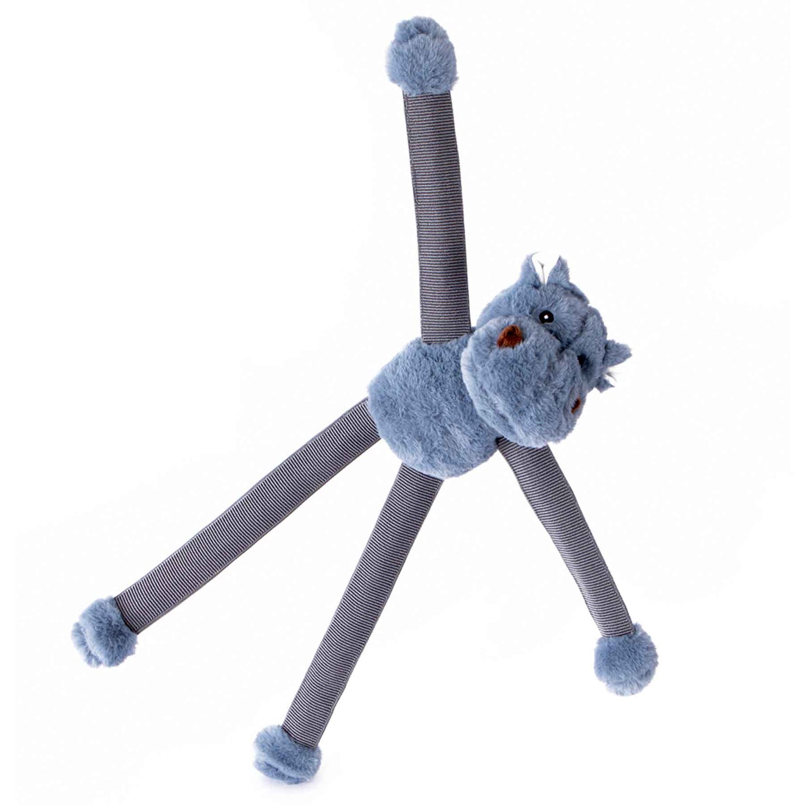 Nandog My BFF Bungee Hippo Squeaker Plush Dog Toy - Kohepets