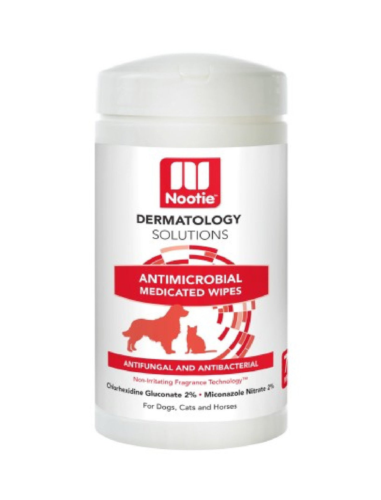 Nootie Antimicrobial Medicated Wipes for Dogs and Cats 70ct - Kohepets