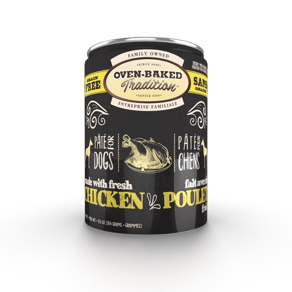 Oven-Baked Tradition Chicken Pate Grain-Free Canned Dog Food 12.5oz - Kohepets