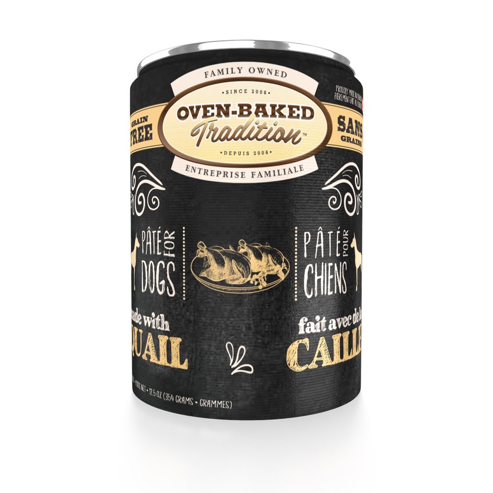 Oven-Baked Tradition Quail Pate Grain-Free Canned Dog Food 12.5oz - Kohepets