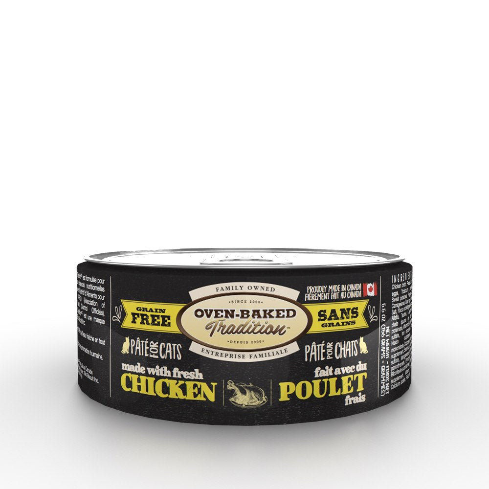 Oven-Baked Tradition Chicken Pate Grain-Free Canned Cat Food 5.5oz - Kohepets