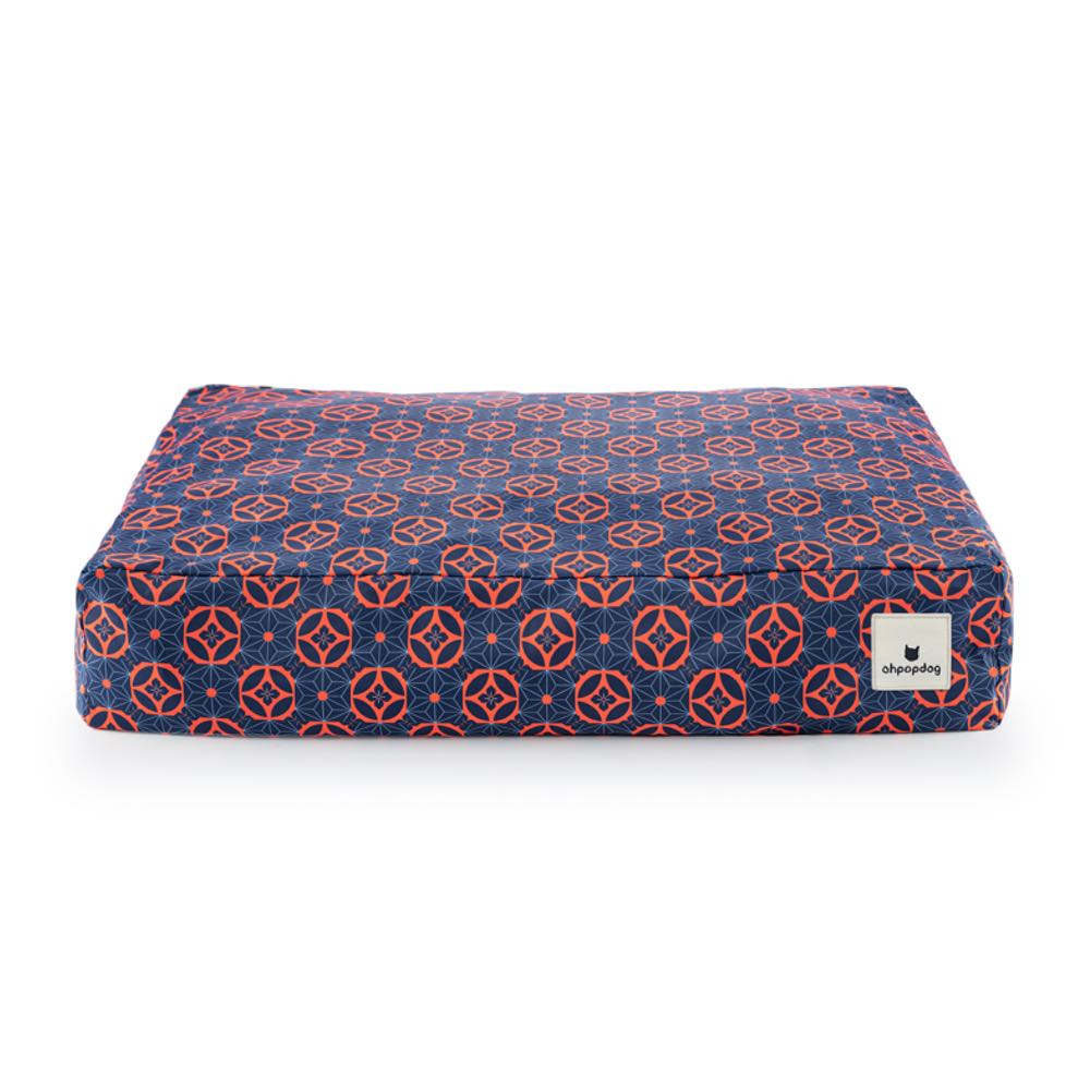 Ohpopdog Heritage Microbeads Dog Bed (Baba Navy 150) - Kohepets