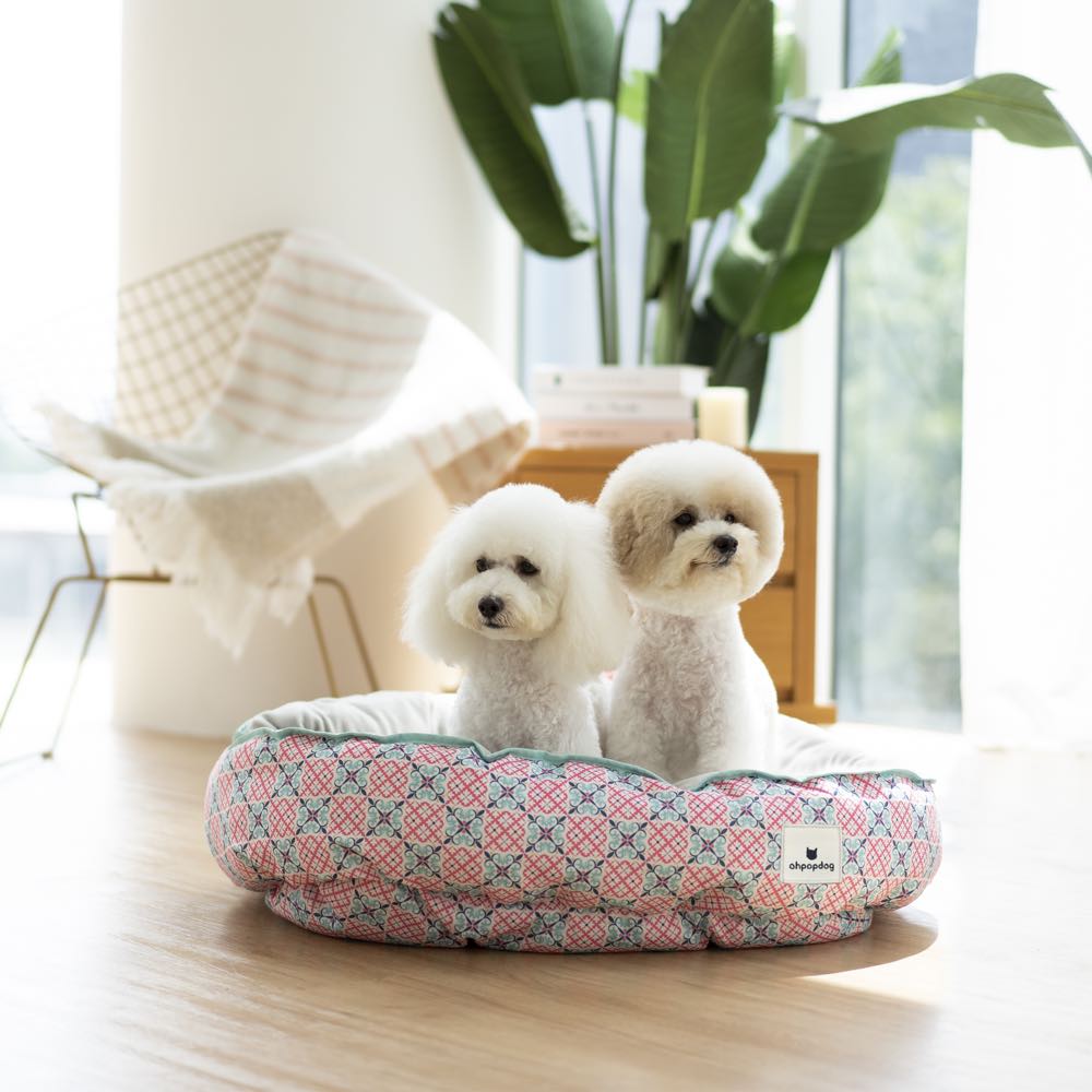 Ohpopdog Heritage Reversible Dog Bed (Bibik Pink 14) - Kohepets