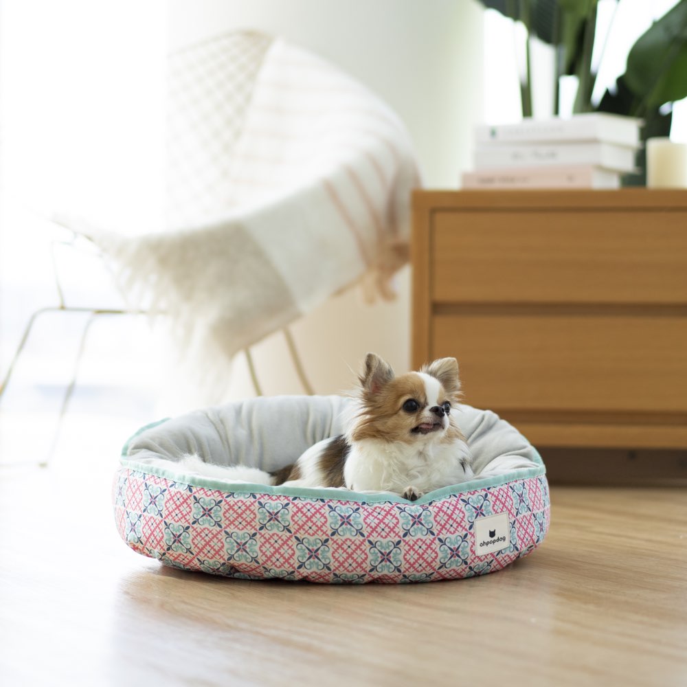 Ohpopdog Heritage Reversible Dog Bed (Bibik Pink 14) - Kohepets