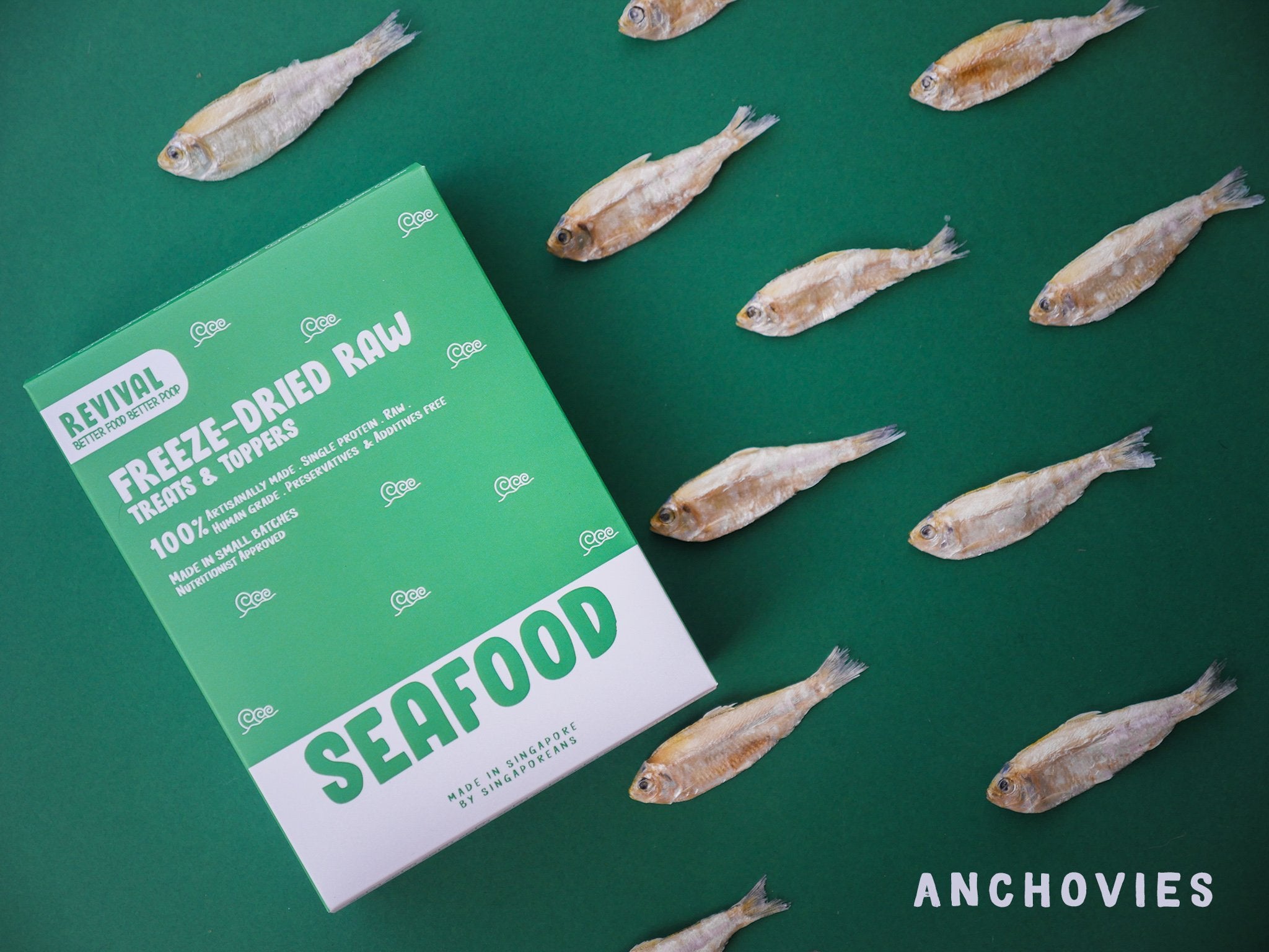 Revival Seafood Anchovies FreezeDried Raw Treats For Cats & Dogs Kohepets