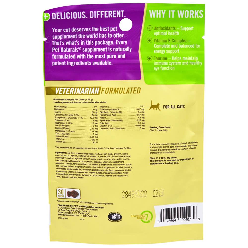 Pet Naturals Daily Best Complete MultiVitamin For Cats Kohepets