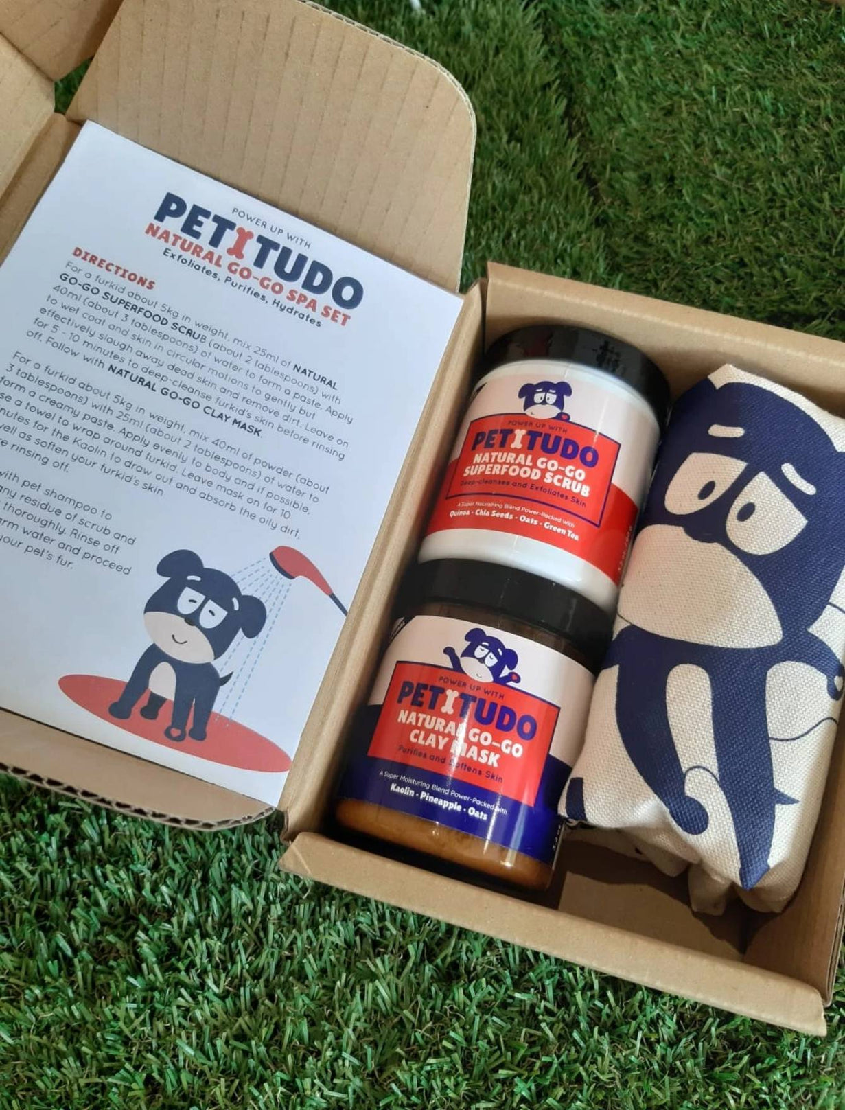 Petitudo Natural Go-Go Spa Kit with Goro Tote for Pets - Kohepets