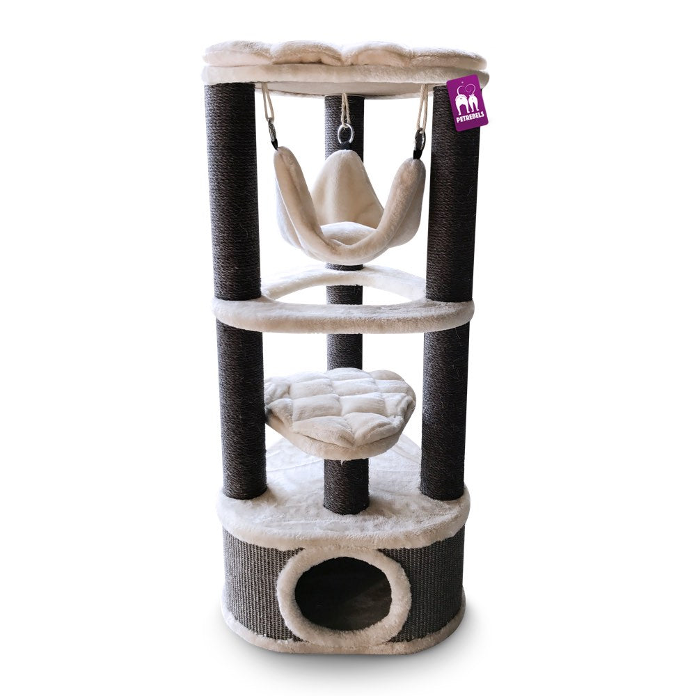 Petrebels Kings & Queens Catharina 120 Cat Tree (Royal Cream) - Kohepets