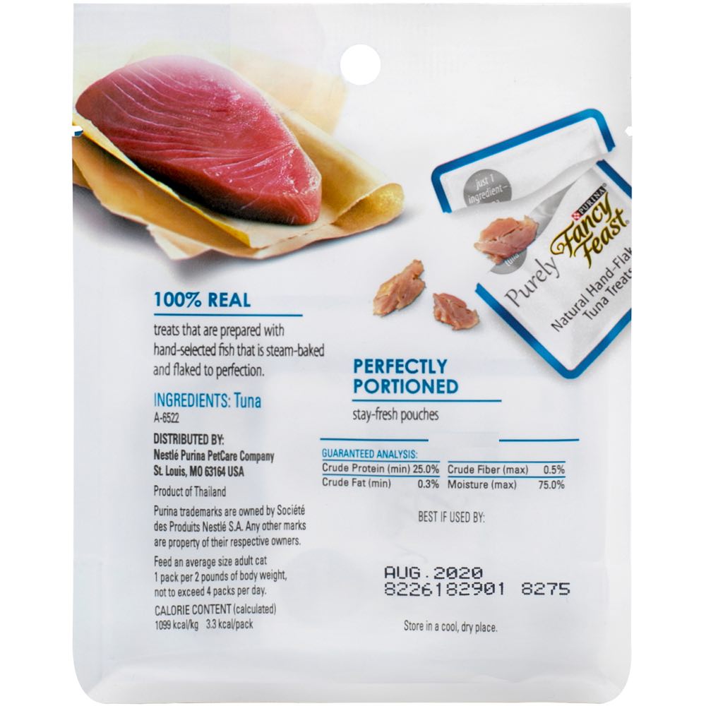 10% OFF: Fancy Feast Purely Natural Hand-Flaked Tuna Cat Treats 30g - Kohepets