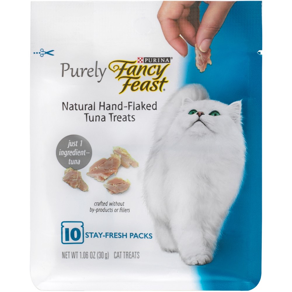 10% OFF: Fancy Feast Purely Natural Hand-Flaked Tuna Cat Treats 30g - Kohepets