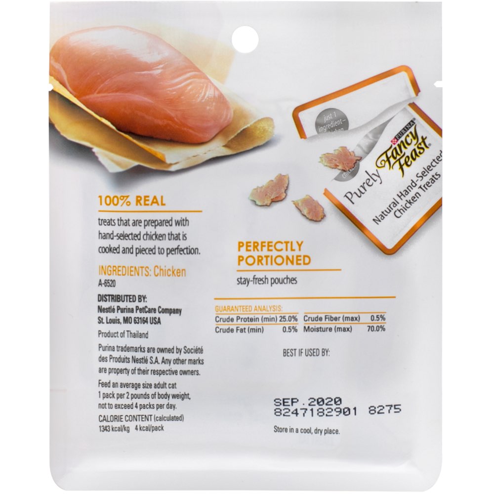 25% OFF (Exp Mar 21): Fancy Feast Purely Natural Hand-Selected Chicken Cat Treats 30g - Kohepets